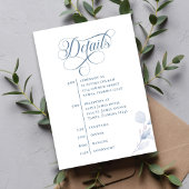 Dusty Blue Calligraphy QR Code Wedding Insert