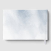 Dusty blue calligraphy rustic wedding guest book gästebuch (Rückseite)