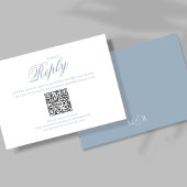 Dusty Blue Calligraphy Script UAWG Elegant RSVP Karte