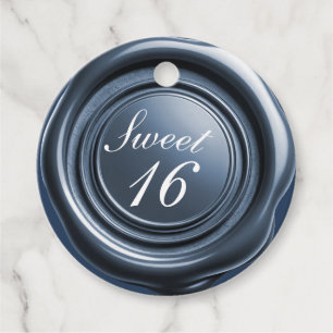 Dusty Blue Candle Wax Siegel Tropfen Sweet 16 Wedd Geschenkanhänger