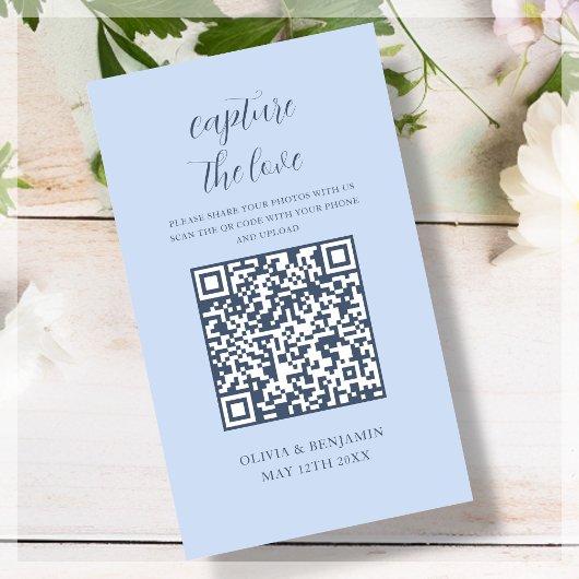 Dusty Blue | Capture the Liebe QR Code Begleitkarte