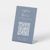 Dusty Blue | Capture the Liebe QR Code Sockelschild (Vorderseite)