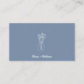 Dusty Blue Capture the Liebe QR Code Wedding Begleitkarte (Rückseite)