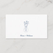 Dusty Blue Capture the Liebe QR Code Wedding Begleitkarte (Rückseite)