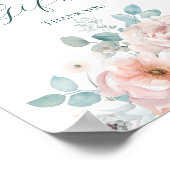 Dusty Blue Cards und Geschenke Baby Dusche Poster (Ecke)