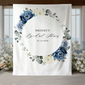 Dusty Blue Champagne Ivory Foto Stand Hintergrund Wandteppich