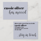 Dusty Blue Change Card: Single Person Visitenkarte (Vorne/Hinten)