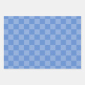 Dusty Blue Checked Pattern Geschenkpapier Set (Vorderseite 3)