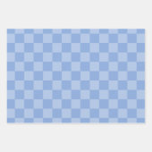 Dusty Blue Checked Pattern Geschenkpapier Set (Vorderseite 2)