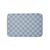 Dusty Blue Checkerboard Badematte (Vorderseite)