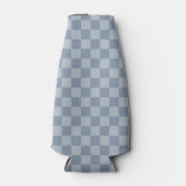 Dusty Blue Checkerboard Flaschenkühler (Vorderseite)