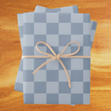 Dusty Blue Checkerboard