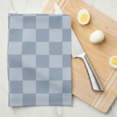 Dusty Blue Checkerboard Geschirrtuch (Viertel Falte)