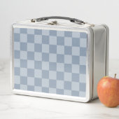 Dusty Blue Checkerboard Metall Brotdose (Beispiel)