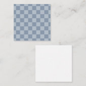 Dusty Blue Checkerboard Mitteilungskarte (Vorne/Hinten)