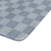 Dusty Blue Checkerboard Schneidebrett (Ecke)