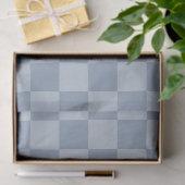 Dusty Blue Checkerboard Seidenpapier (Geschenk)