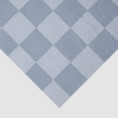 Dusty Blue Checkerboard Seidenpapier (Detail)