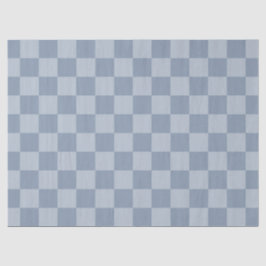 Dusty Blue Checkerboard Seidenpapier