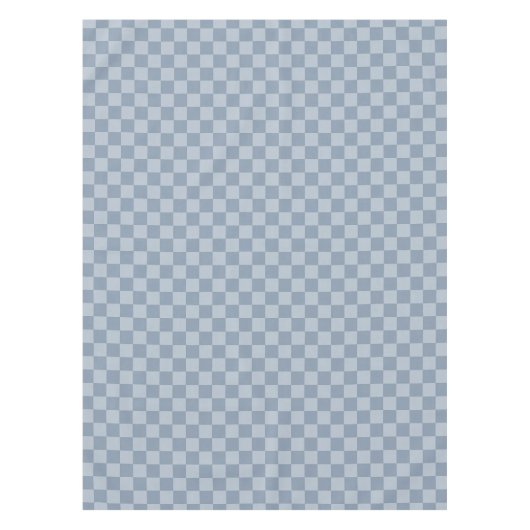 Dusty Blue Checkerboard Tischdecke (Vorderseite)