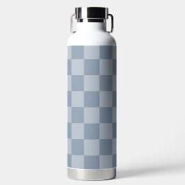 Dusty Blue Checkerboard Trinkflasche
