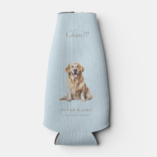 Dusty Blue Cheers!! Custom Pet Wedding Flaschenkühler
