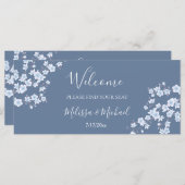 Dusty Blue Cherry Blossom | Seekarten (Vorne/Hinten)