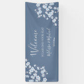 Dusty Blue Cherry Blossom | Seekarten Banner (Vertikal)