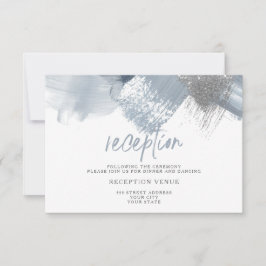 Dusty Blue Chic Brushstrokes Einladung