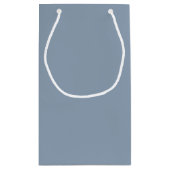 Dusty Blue | Chic Floral Blue Hydrangea Wedding Kleine Geschenktüte (Rückseite)