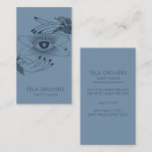 Dusty Blue Chic Modern Mystic Tarot Reader Visitenkarte (Vorne/Hinten)