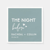 Dusty Blue Chic Simple Modern Probe Dinner Serviette (Vorderseite)