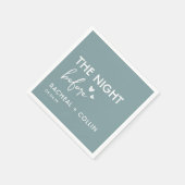 Dusty Blue Chic Simple Modern Probe Dinner Serviette (Ecke)