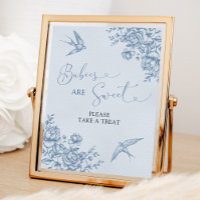 Dusty Blue Chinoiserie Babies sind Sweet Sign