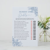 Dusty Blue Chinoiserie Baby Shower Mommy oder Dadd (Stehend Vorderseite)