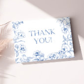 Dusty Blue Chinoiserie Babydusche Danke Karte