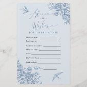 Dusty Blue Chinoiserie Bridal Beratung und Wünsche (Vorderseite)