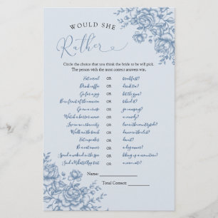 Dusty Blue Chinoiserie Bridal würde sie lieber