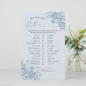 Dusty Blue Chinoiserie Bridal würde sie lieber (Stehend Vorderseite)