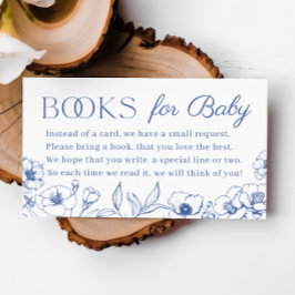 Dusty Blue Chinoiserie Bücher für Baby Begleitkarte