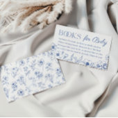 Dusty Blue Chinoiserie Bücher für Baby Begleitkarte