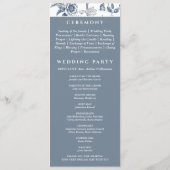 Dusty Blue Chinoiserie Christian Wedding Program Programm (Rückseite)