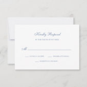 Dusty Blue Chinoiserie | Einfache Hochzeit RSVP Karte (Vorderseite)