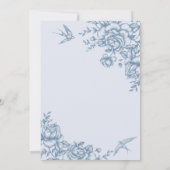 Dusty Blue Chinoiserie Kinderdusche Einladung (Rückseite)