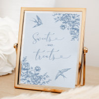 Dusty Blue Chinoiserie Kinderdusche Süßigkeiten &