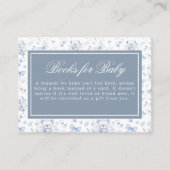 Dusty Blue Chinoiserie Teddy Bears Babydusche Begleitkarte (Vorderseite)