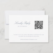 Dusty Blue Chinoiserie Wedding QR Code Einladung (Vorderseite)