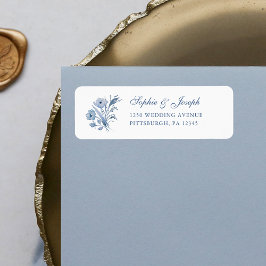 Dusty Blue Chinoiserie Wedding | Rücksendeadresse