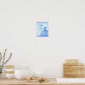 Dusty Blue Christmas Snowflake Fünfzehn ist süß Poster (Küche)