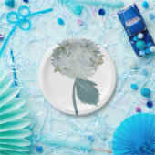 Dusty Blue Chrysanthemum Pappteller (Party)